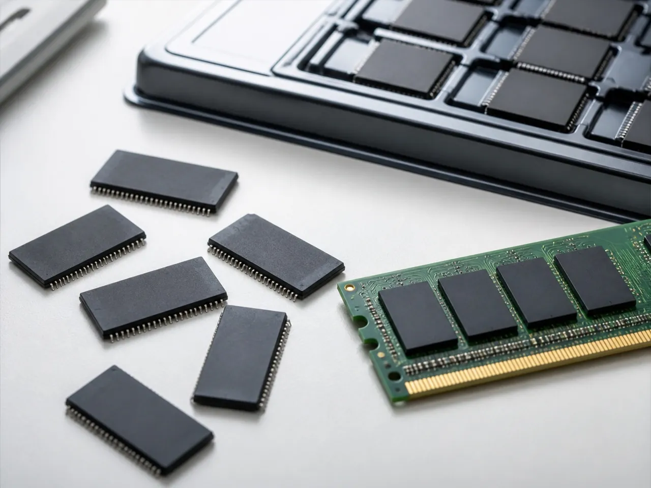 FLASH、NAND、NOR、eMMC和DDR存储器库存整理示意